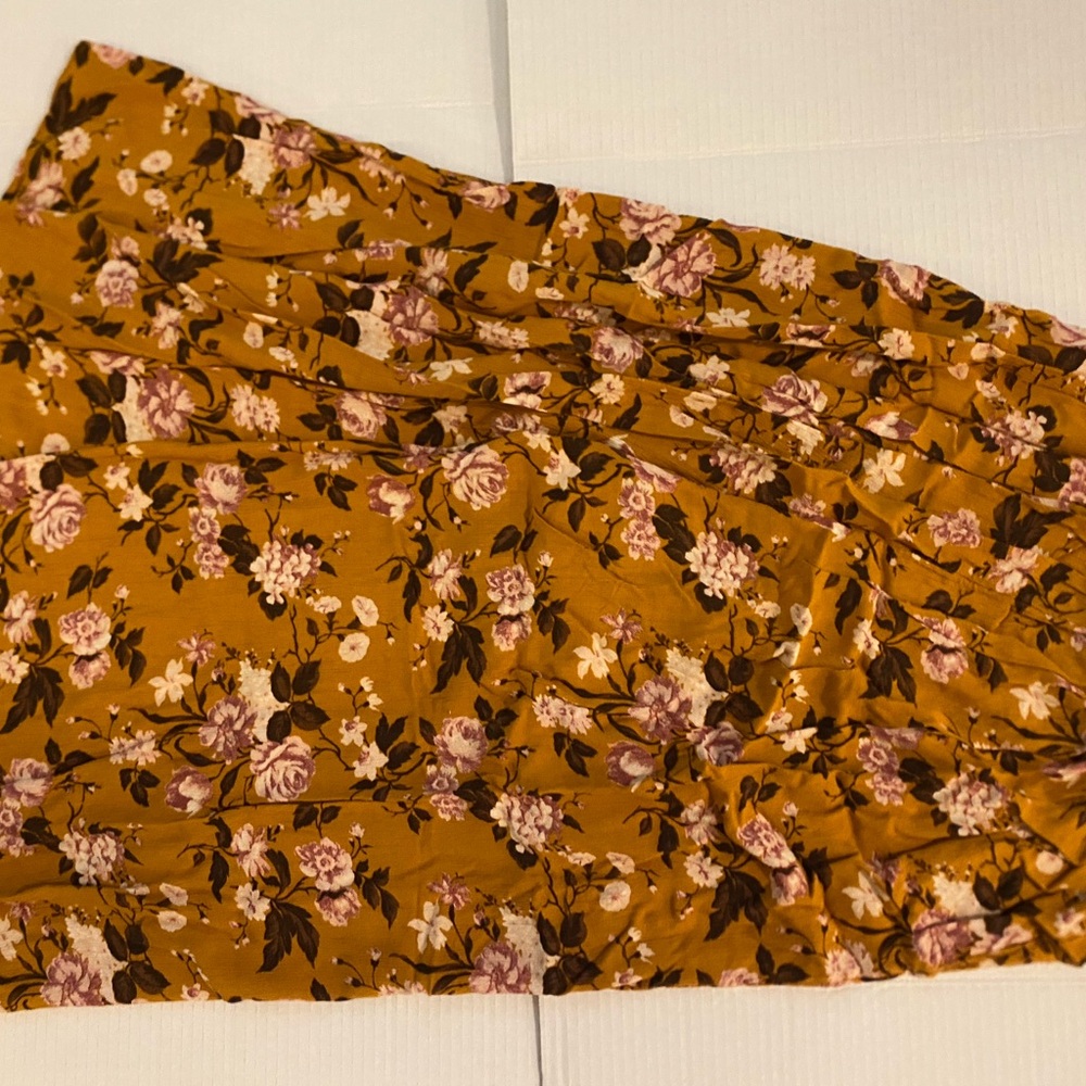 Floral Mustard Skirt